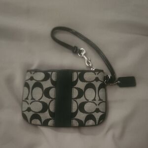 Black and Gray Designer Wristlet